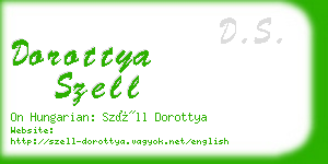 dorottya szell business card